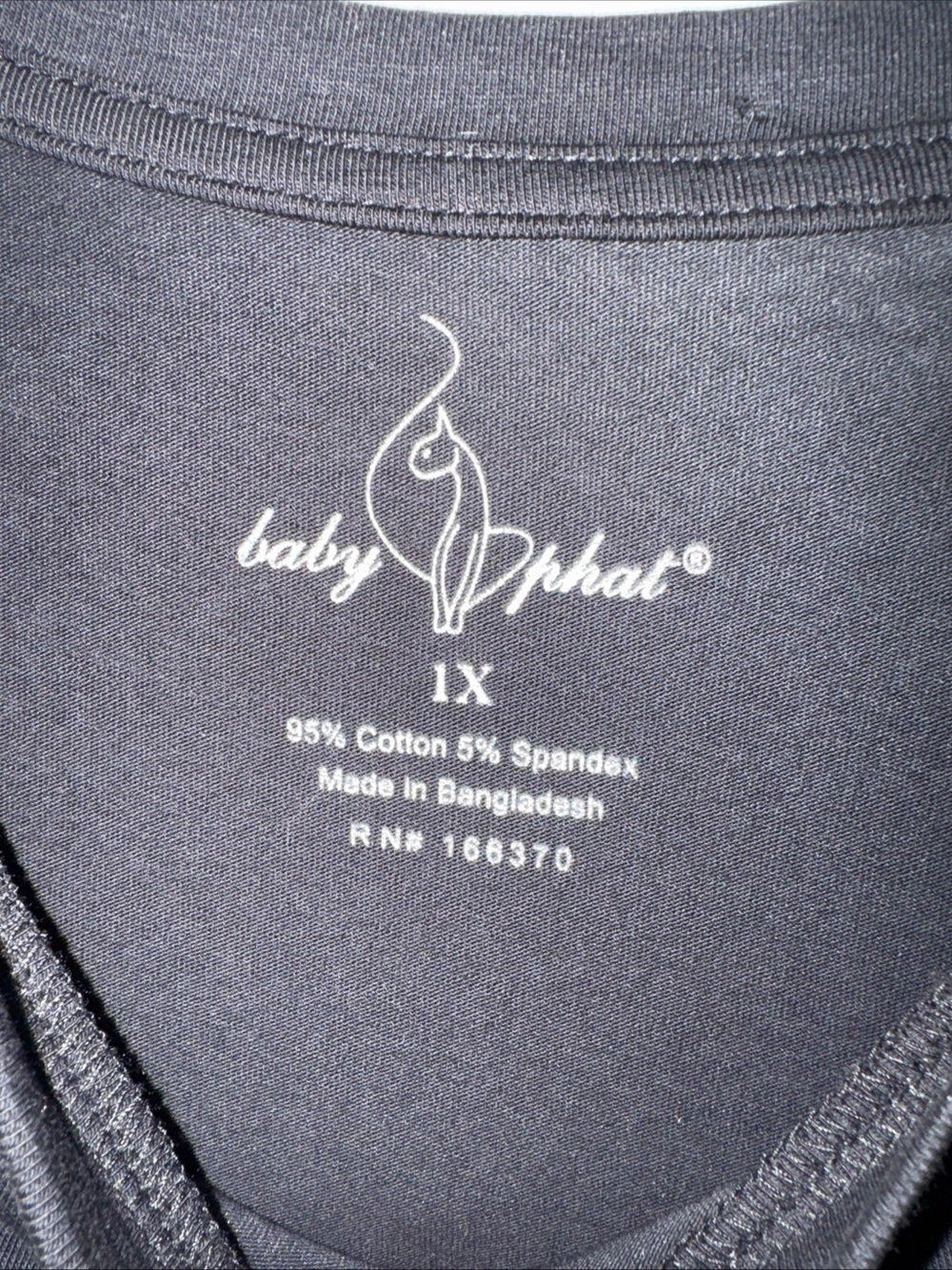 Baby Phat Black Tee with Silver Rhinestone '99' Graphic - Picture 4 of 5
